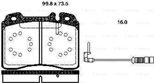 BOSCH 0 986 TB2 663 - Kit de plaquettes de frein, frein à disque cwaw.fr