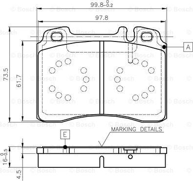 BOSCH 0 986 TB2 662 - Kit de plaquettes de frein, frein à disque cwaw.fr