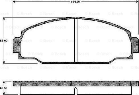 BOSCH 0 986 TB2 601 - Kit de plaquettes de frein, frein à disque cwaw.fr