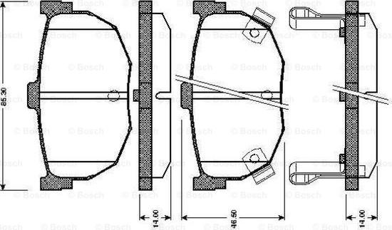 BOSCH 0 986 TB2 619 - Kit de plaquettes de frein, frein à disque cwaw.fr