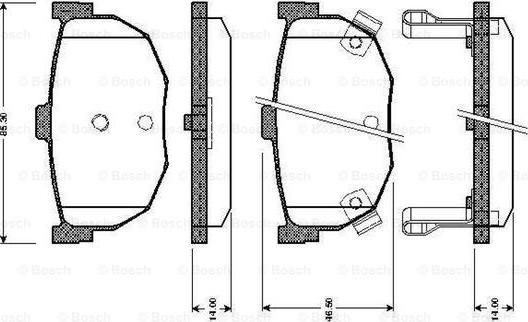 BOSCH 0 986 TB2 618 - Kit de plaquettes de frein, frein à disque cwaw.fr