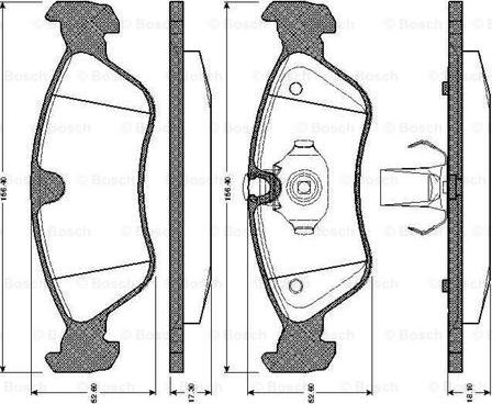 BOSCH 0 986 TB2 612 - Kit de plaquettes de frein, frein à disque cwaw.fr