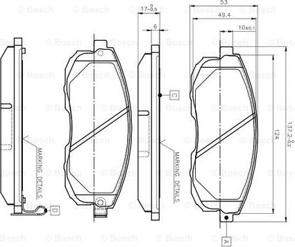 BOSCH 0 986 TB2 617 - Kit de plaquettes de frein, frein à disque cwaw.fr