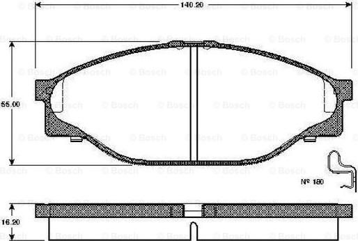 BOSCH 0 986 TB2 684 - Kit de plaquettes de frein, frein à disque cwaw.fr