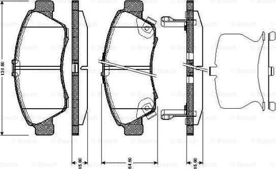 BOSCH 0 986 TB2 686 - Kit de plaquettes de frein, frein à disque cwaw.fr