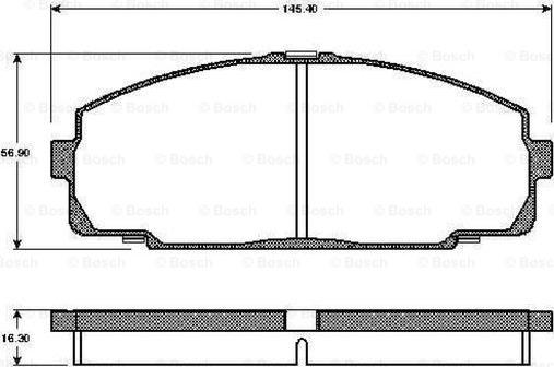 BOSCH 0 986 TB2 688 - Kit de plaquettes de frein, frein à disque cwaw.fr