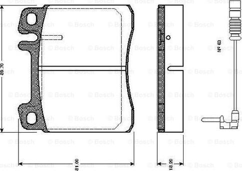 BOSCH 0 986 TB2 682 - Kit de plaquettes de frein, frein à disque cwaw.fr