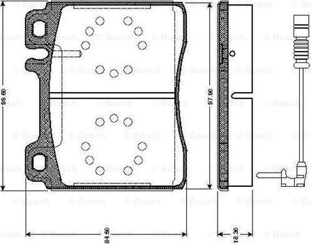 BOSCH 0 986 TB2 687 - Kit de plaquettes de frein, frein à disque cwaw.fr