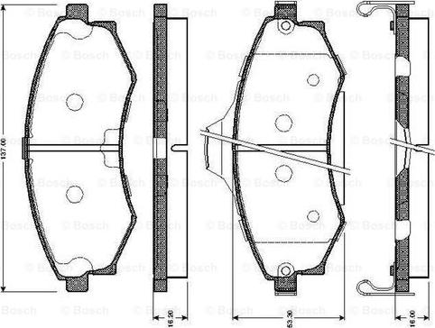 BOSCH 0 986 TB2 636 - Kit de plaquettes de frein, frein à disque cwaw.fr