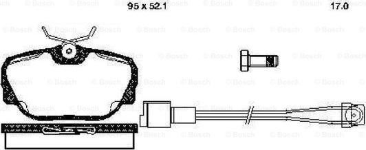 BOSCH 0 986 TB2 621 - Kit de plaquettes de frein, frein à disque cwaw.fr