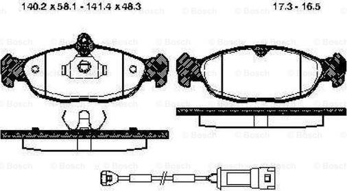 BOSCH 0 986 TB2 679 - Kit de plaquettes de frein, frein à disque cwaw.fr