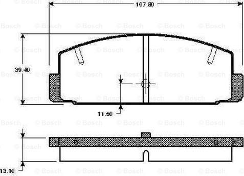 BOSCH 0 986 TB2 095 - Kit de plaquettes de frein, frein à disque cwaw.fr