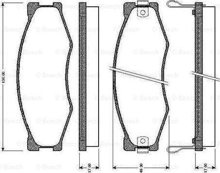 BOSCH 0 986 TB2 098 - Kit de plaquettes de frein, frein à disque cwaw.fr