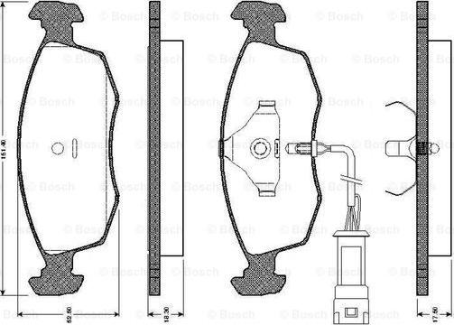 BOSCH 0 986 TB2 092 - Kit de plaquettes de frein, frein à disque cwaw.fr