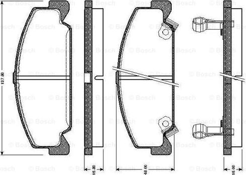 BOSCH 0 986 TB2 097 - Kit de plaquettes de frein, frein à disque cwaw.fr