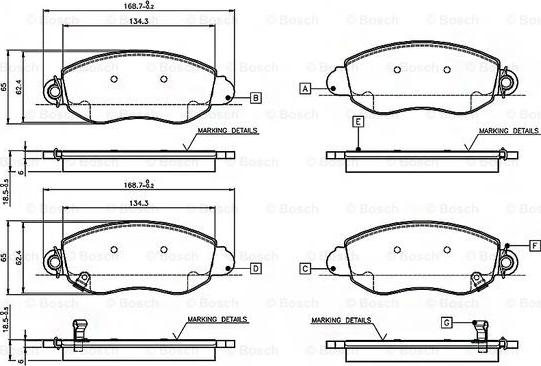 BOSCH 0 986 TB2 049 - Kit de plaquettes de frein, frein à disque cwaw.fr