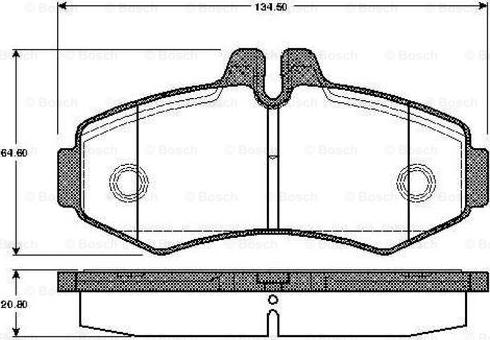 BOSCH 0 986 TB2 045 - Kit de plaquettes de frein, frein à disque cwaw.fr