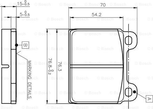 BOSCH 0 986 TB2 050 - Kit de plaquettes de frein, frein à disque cwaw.fr