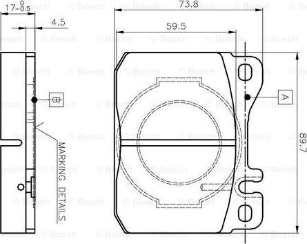 BOSCH 0 986 TB2 051 - Kit de plaquettes de frein, frein à disque cwaw.fr