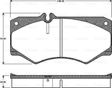 BOSCH 0 986 TB2 058 - Kit de plaquettes de frein, frein à disque cwaw.fr