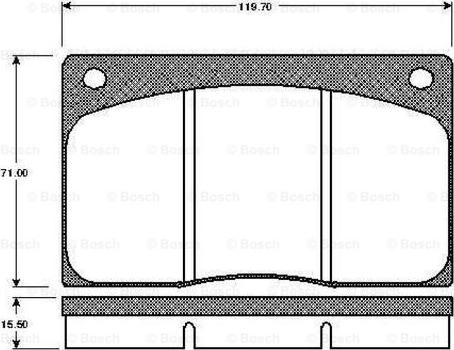 BOSCH 0 986 TB2 057 - Kit de plaquettes de frein, frein à disque cwaw.fr