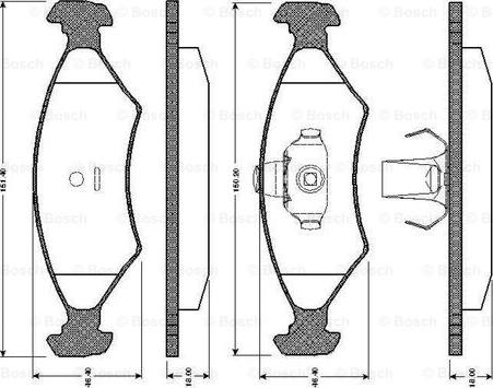 BOSCH 0 986 TB2 066 - Kit de plaquettes de frein, frein à disque cwaw.fr