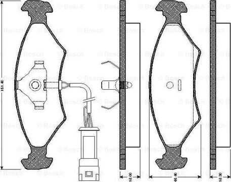 BOSCH 0 986 TB2 068 - Kit de plaquettes de frein, frein à disque cwaw.fr