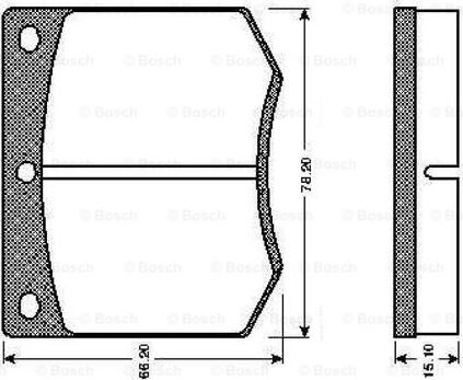 BOSCH 0 986 TB2 062 - Kit de plaquettes de frein, frein à disque cwaw.fr