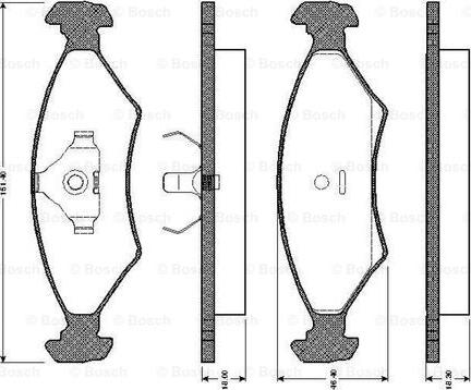 BOSCH 0 986 TB2 067 - Kit de plaquettes de frein, frein à disque cwaw.fr