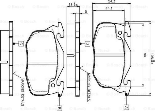 BOSCH 0 986 TB2 009 - Kit de plaquettes de frein, frein à disque cwaw.fr