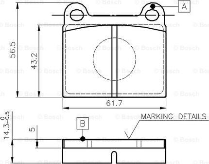 BOSCH 0 986 TB2 000 - Kit de plaquettes de frein, frein à disque cwaw.fr