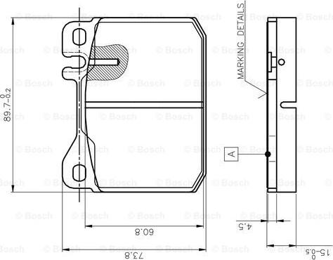 BOSCH 0 986 TB2 001 - Kit de plaquettes de frein, frein à disque cwaw.fr