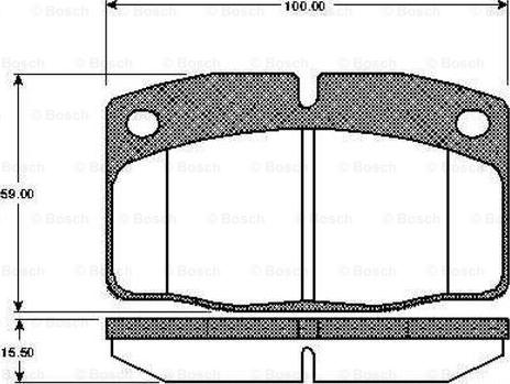 BOSCH 0 986 TB2 003 - Kit de plaquettes de frein, frein à disque cwaw.fr