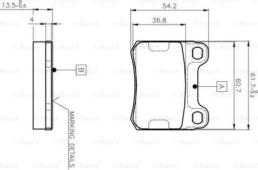 BOSCH 0 986 TB2 007 - Kit de plaquettes de frein, frein à disque cwaw.fr