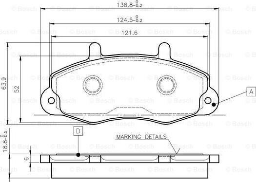 BOSCH 0 986 TB2 019 - Kit de plaquettes de frein, frein à disque cwaw.fr