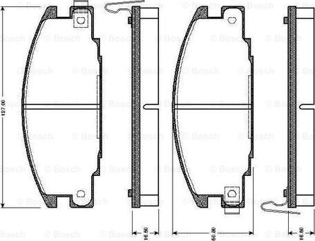 BOSCH 0 986 TB2 011 - Kit de plaquettes de frein, frein à disque cwaw.fr