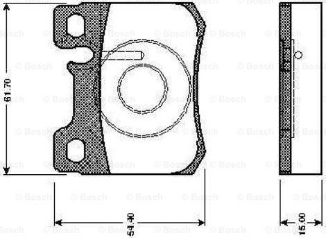 BOSCH 0 986 TB2 085 - Kit de plaquettes de frein, frein à disque cwaw.fr