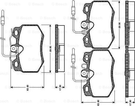 BOSCH 0 986 TB2 088 - Kit de plaquettes de frein, frein à disque cwaw.fr