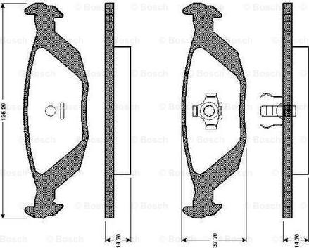 BOSCH 0 986 TB2 083 - Kit de plaquettes de frein, frein à disque cwaw.fr