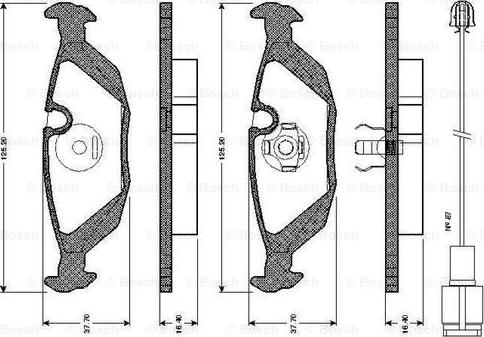 BOSCH 0 986 TB2 082 - Kit de plaquettes de frein, frein à disque cwaw.fr