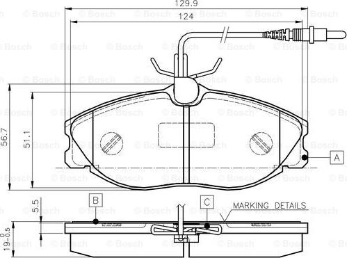 BOSCH 0 986 TB2 035 - Kit de plaquettes de frein, frein à disque cwaw.fr