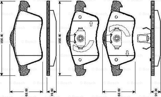 BOSCH 0 986 TB2 038 - Kit de plaquettes de frein, frein à disque cwaw.fr