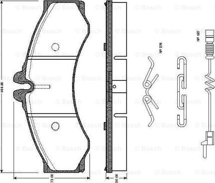 BOSCH 0 986 TB2 037 - Kit de plaquettes de frein, frein à disque cwaw.fr