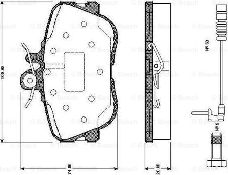 BOSCH 0 986 TB2 024 - Kit de plaquettes de frein, frein à disque cwaw.fr