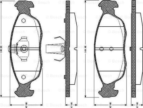 BOSCH 0 986 TB2 026 - Kit de plaquettes de frein, frein à disque cwaw.fr