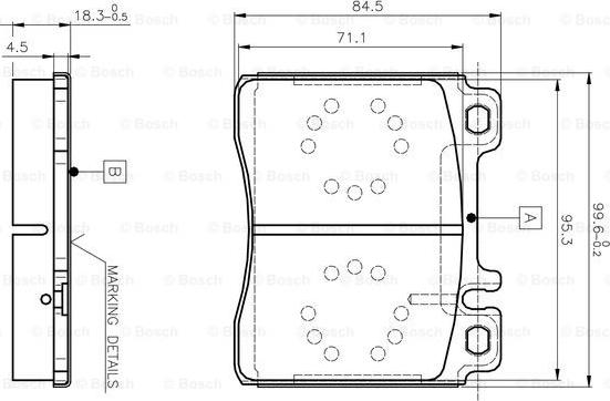 BOSCH 0 986 TB2 023 - Kit de plaquettes de frein, frein à disque cwaw.fr