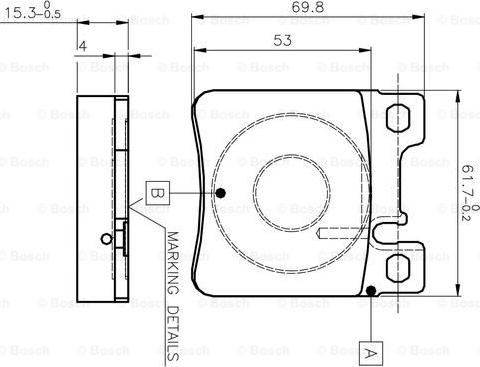 BOSCH 0 986 TB2 022 - Kit de plaquettes de frein, frein à disque cwaw.fr