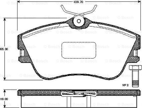 BOSCH 0 986 TB2 027 - Kit de plaquettes de frein, frein à disque cwaw.fr