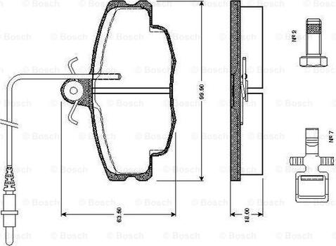 BOSCH 0 986 TB2 076 - Kit de plaquettes de frein, frein à disque cwaw.fr