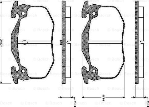 BOSCH 0 986 TB2 078 - Kit de plaquettes de frein, frein à disque cwaw.fr